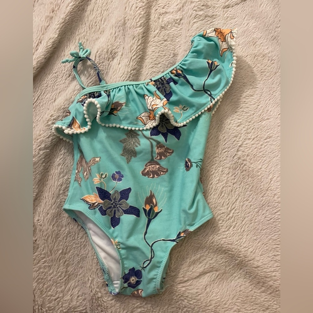 Jessica Simpson Brand Floral Baby Girl One Piece Baby Bathing Suit